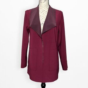 Chico's Travelers Reversible Jacket Deep Merlot